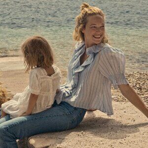 Doen Henri Top Saint Pierre Stripe Blue White Stripe like new